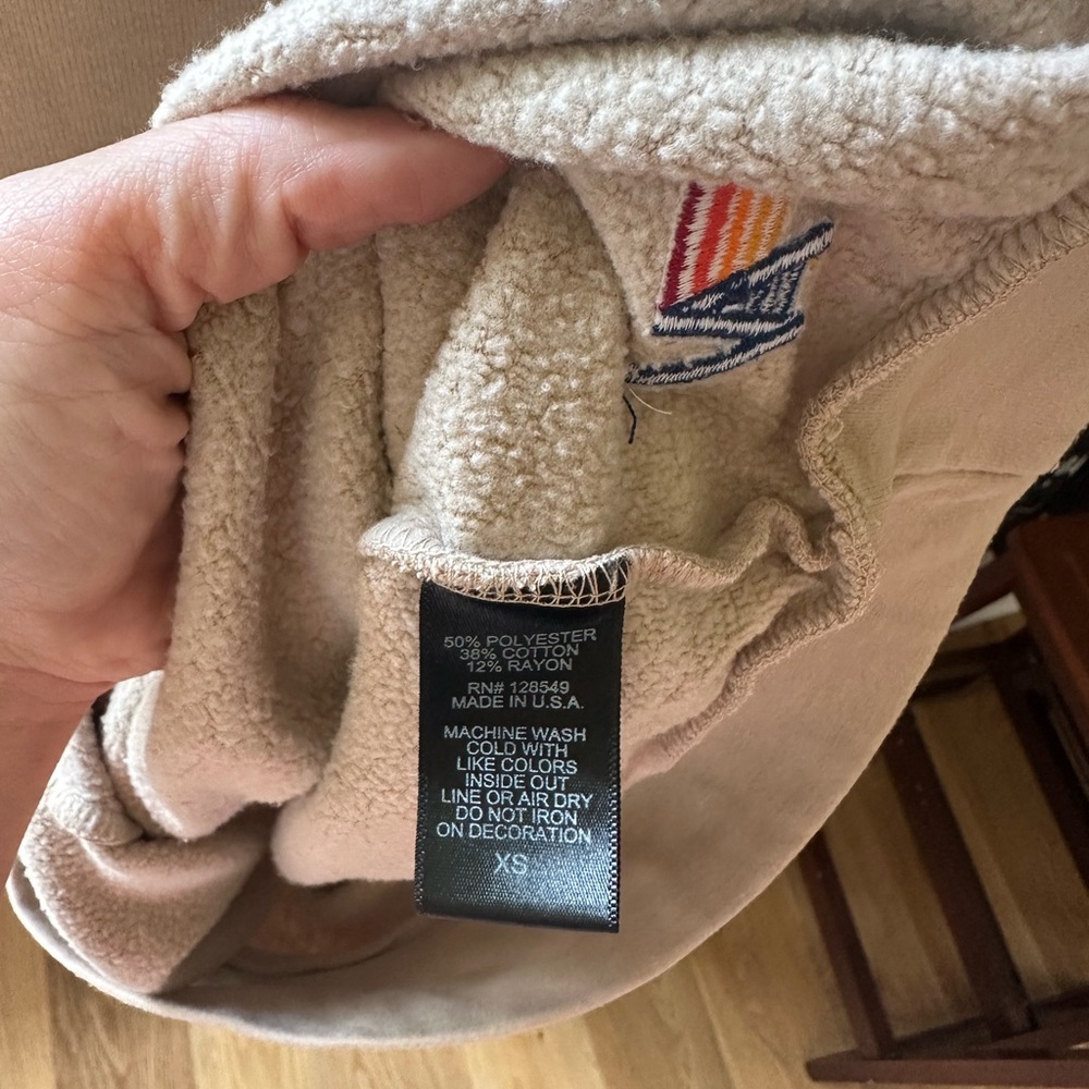 Aviator Nation Bolt Crewneck Sweatshirt; Sand/Mocha - XS - Picture 7 of 7